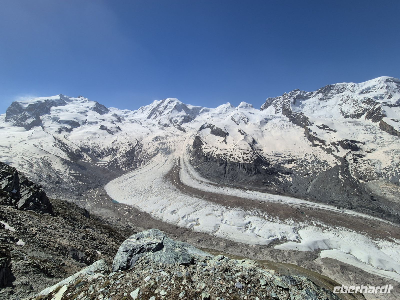 Tag 5 - Gornergletscher mit Dufourspitze vom Gornergrat