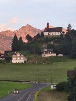146 Abendstimmung über der Kirche von Flüeli-Ranft