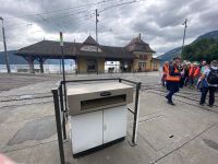 Anlegestelle und Steuerpult