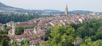 Bern - Blick über die Altstadt vom Rosengarten