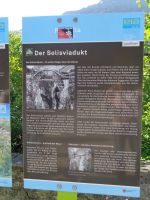 Informationsschild, Solisviadukt, Schweiz