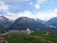 Muottas Muragl mit Val Roseg und Engadin, Samedan, Schweiz