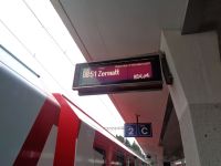 Abfahrt Glacier-Express, St. Moritz, Schweiz