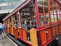Mit dem historischen Waggon Fahrt auf die Rigi