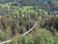 164 Fahrt mit dem Glacier Express - Hängebrücke bei Bellwald