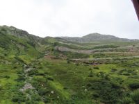 507 Fahrt mit der Furka Dampfbahn - Blick zur Grimselpassstraße