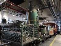 543 Besuch im Depot der Rigi Bahn im  Bahnhof Vitznau - Lok 7 mit stehendem Kessel