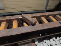 560 Besuch im Depot der Rigi Bahn im  Bahnhof Vitznau - Zahnstangen aus dem Jahr 1871 werden aufwendig immer wieder aufgearbeitet und benutzt