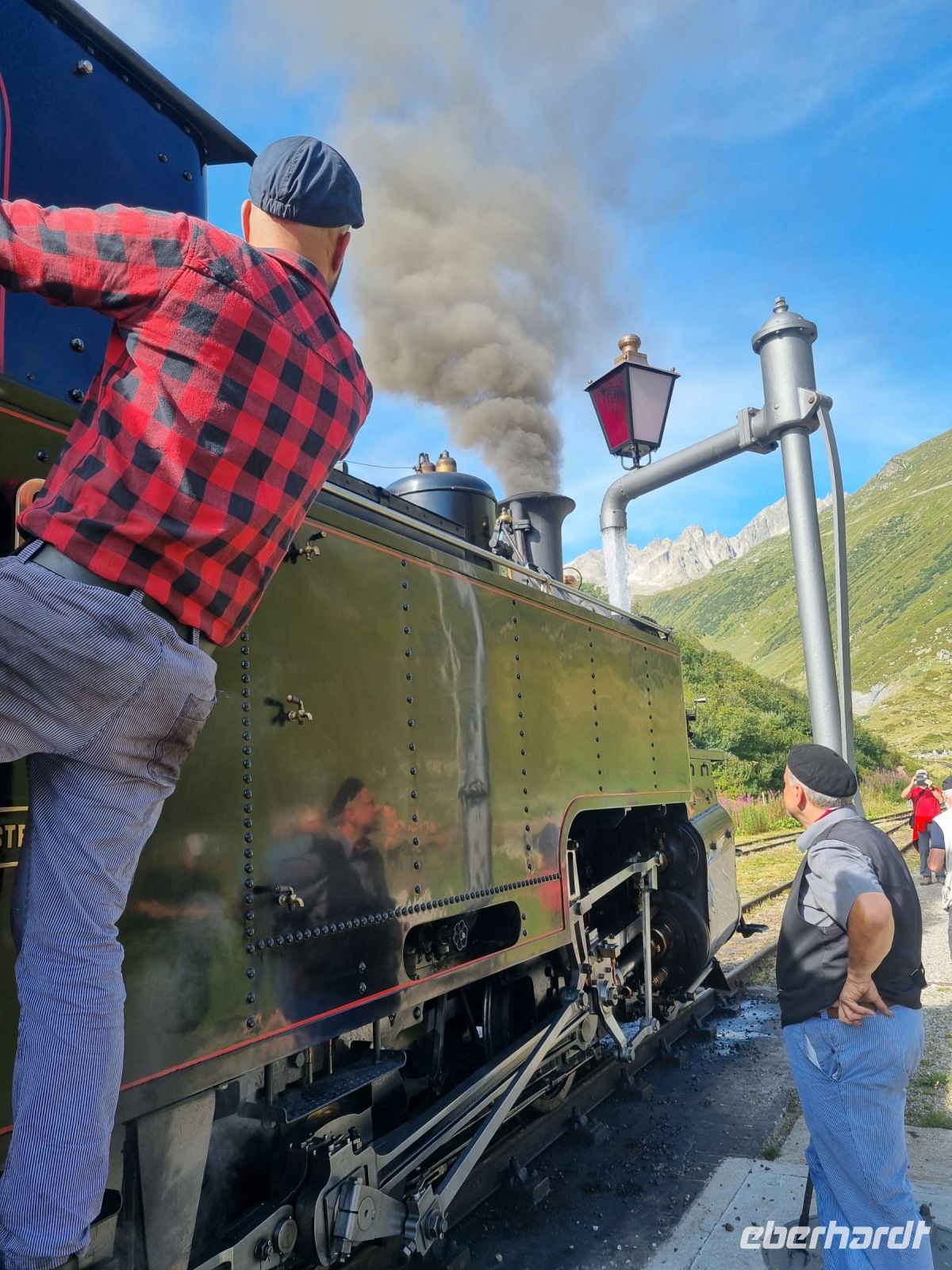 Fahrt mit der Furka-Dampfbahn von Realp nach Oberwald... (Station 