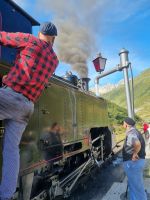 Fahrt mit der Furka-Dampfbahn von Realp nach Oberwald... (Station 
