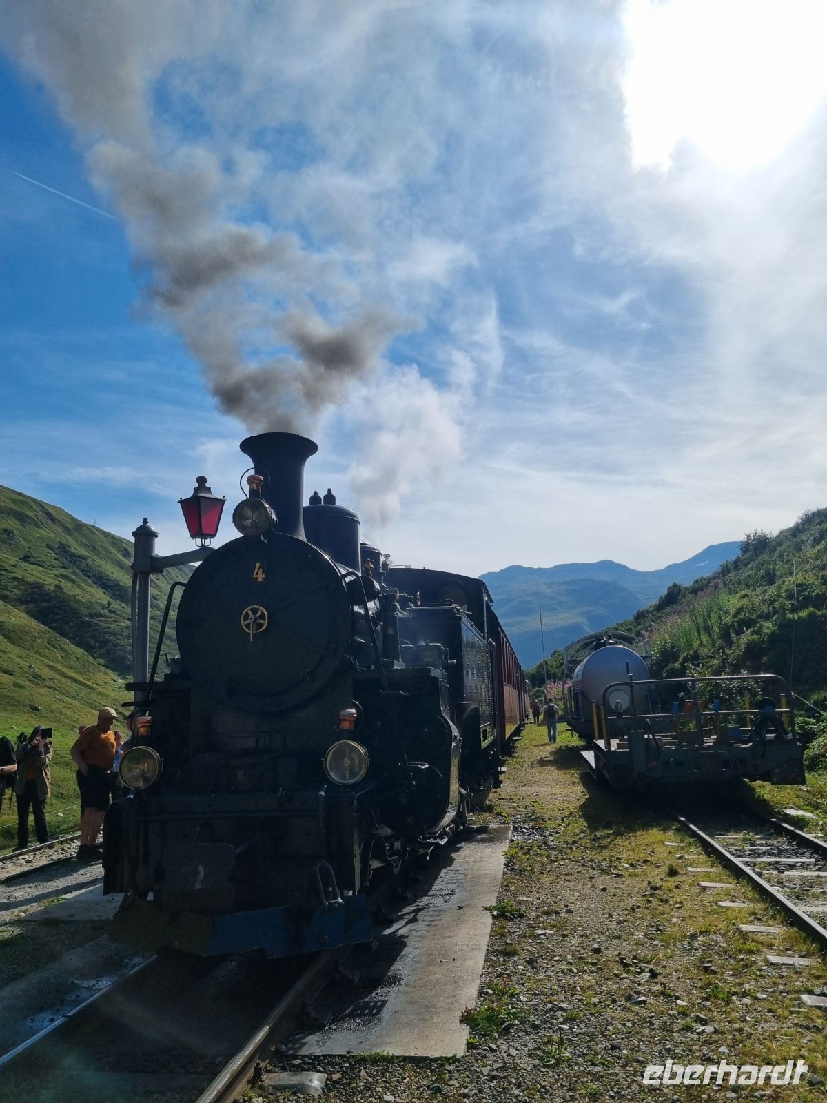 Fahrt mit der Furka-Dampfbahn von Realp nach Oberwald (Station 