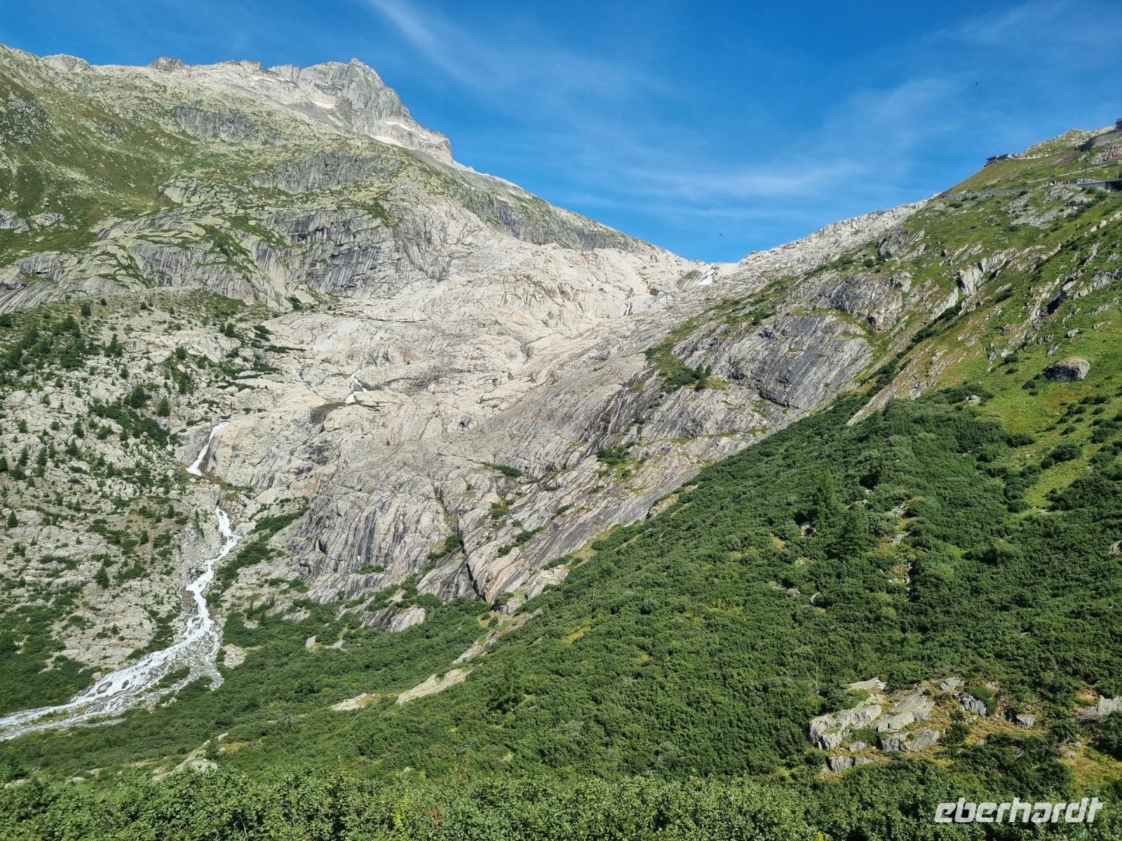 Fahrt mit der Furka-Dampfbahn von Realp nach Oberwald... - Rhone-Gletscher 