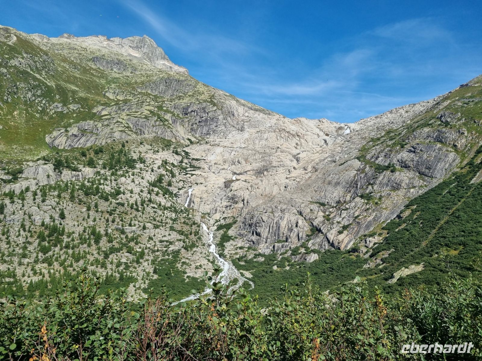 Fahrt mit der Furka-Dampfbahn von Realp nach Oberwald... - Rhone-Gletscher 