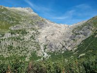 Fahrt mit der Furka-Dampfbahn von Realp nach Oberwald... - Rhone-Gletscher 