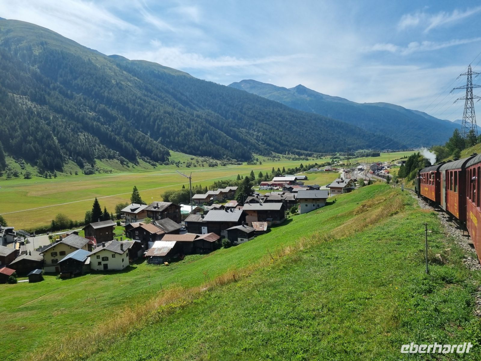 Fahrt mit der Furka-Dampfbahn von Realp nach Oberwald...