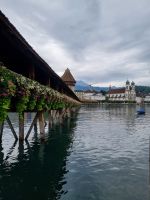 Luzern - Kapellbrücke mit Jesuitenkirche