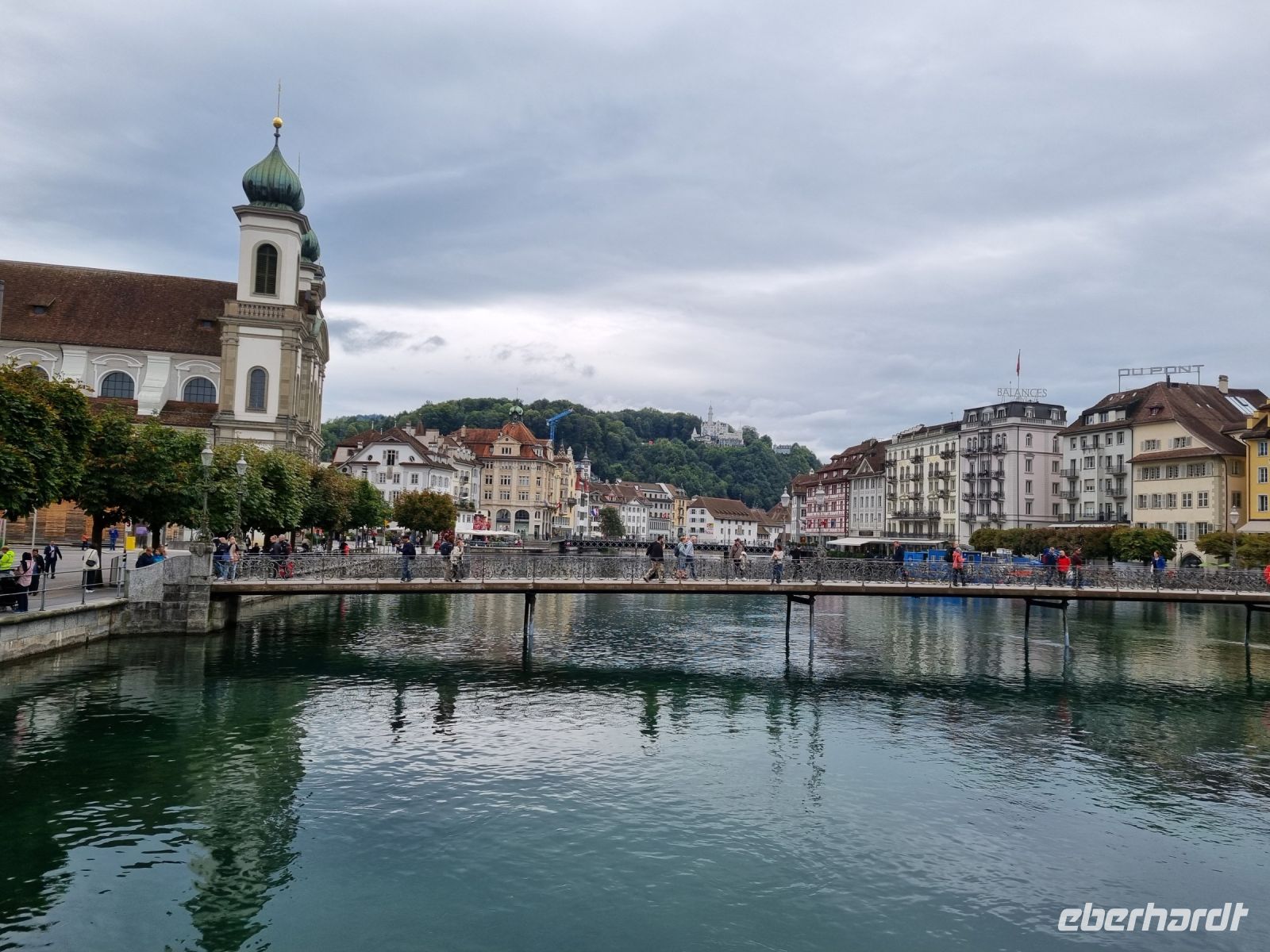 Luzern - Ausblick von der Kapellbrücke (Reuss)