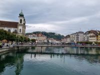 Luzern - Ausblick von der Kapellbrücke (Reuss)