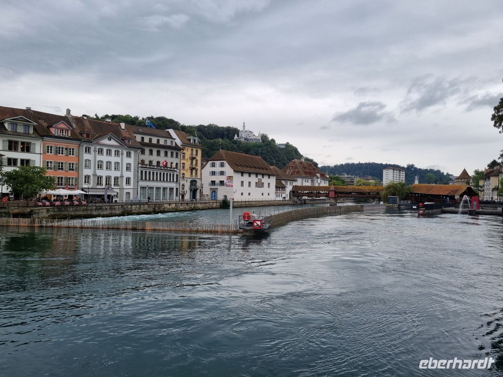 Luzern - Blick zur Spreuerbrücke