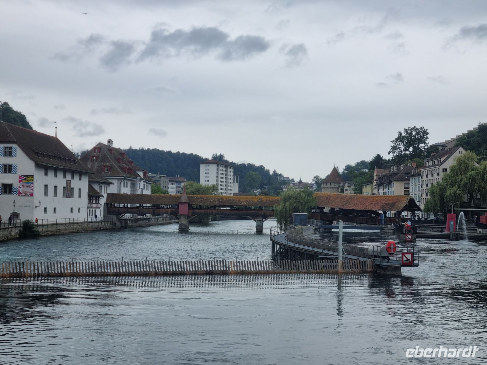 Luzern - Blick zur Spreuerbrücke