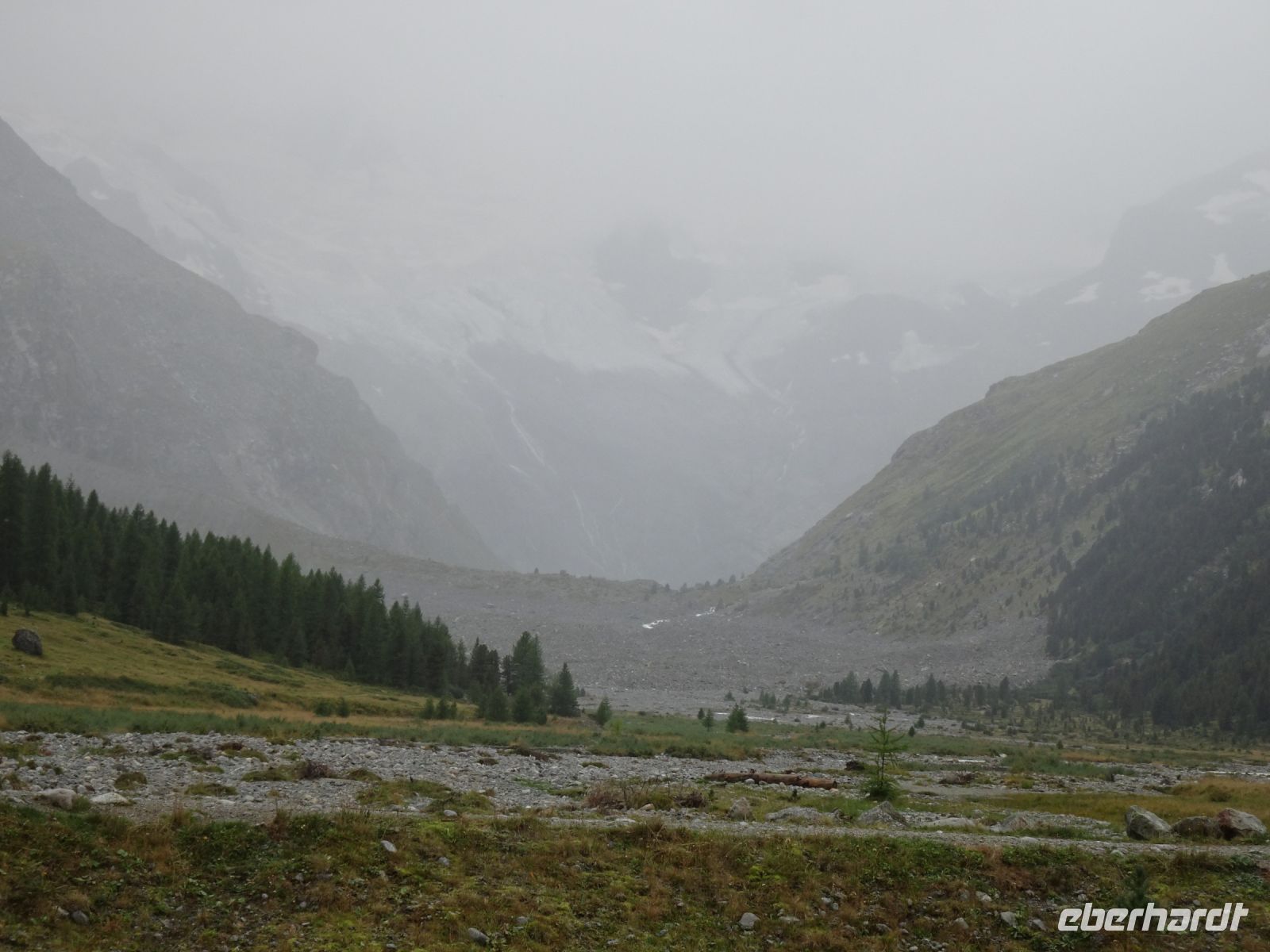Pontresina, Rosegtal mit Blick auf das obere Rosegtal