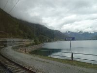 ... Puschlaver See mit Station Miralago...