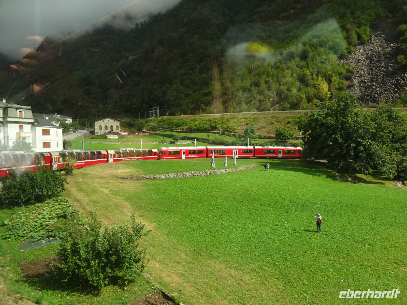 ... mit bestem Blick aus dem letzten Panoramawagen...