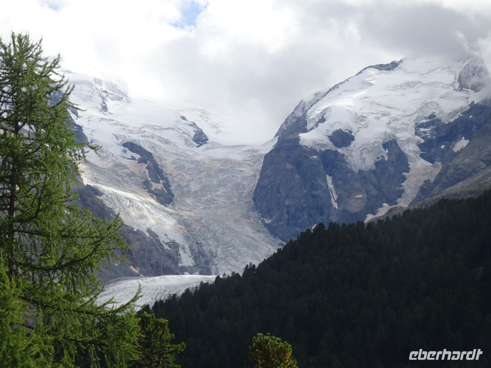 Blick auf den Morteratsch Gletscher