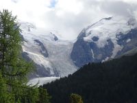 Blick auf den Morteratsch Gletscher