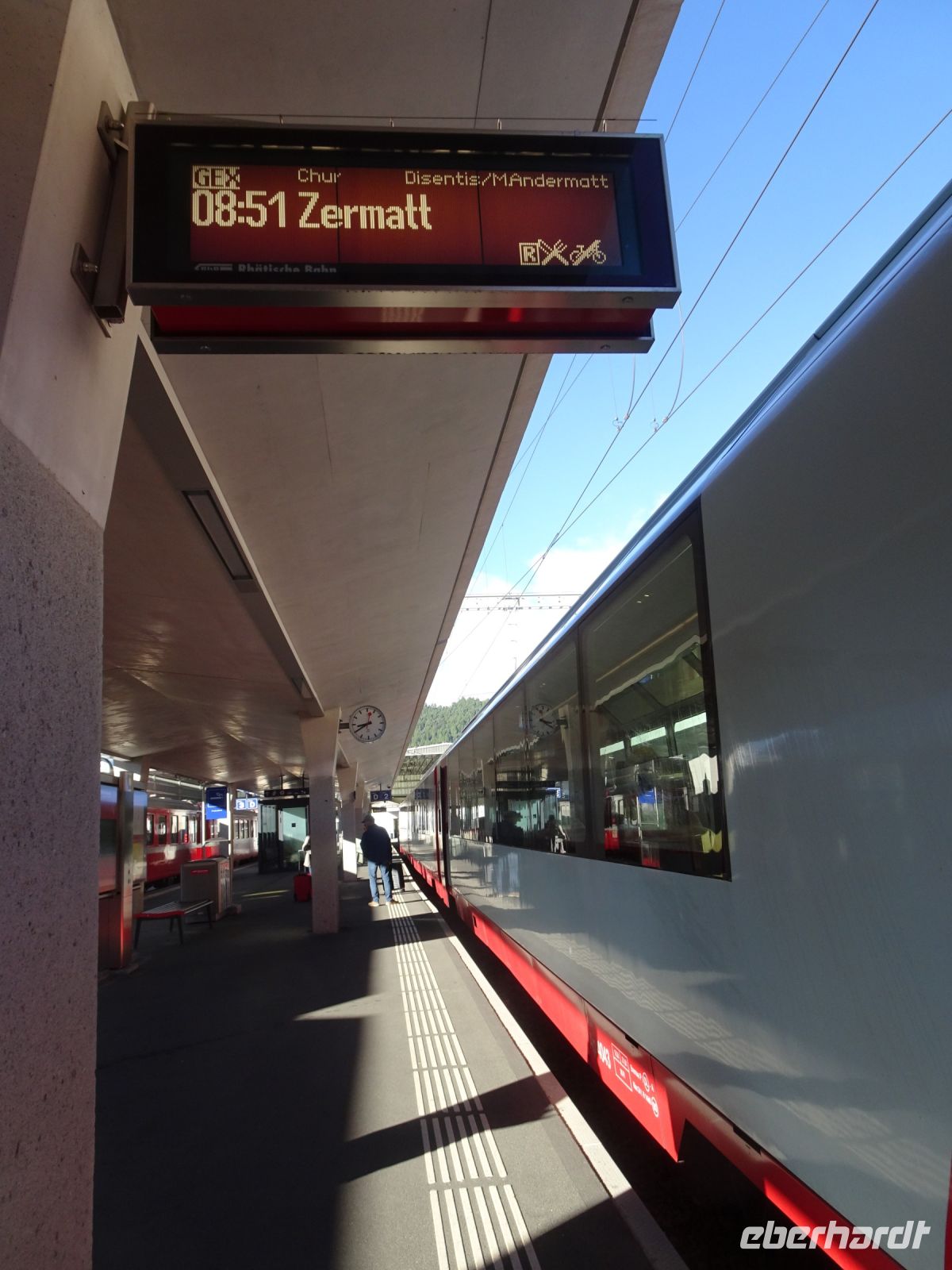 Abschied von St. Moritz - wir fahren mit dem Glacier Express...