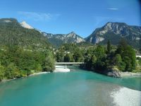 Reichenau - Zusammenfluss von Hinter (links) - und Vorderrhein...