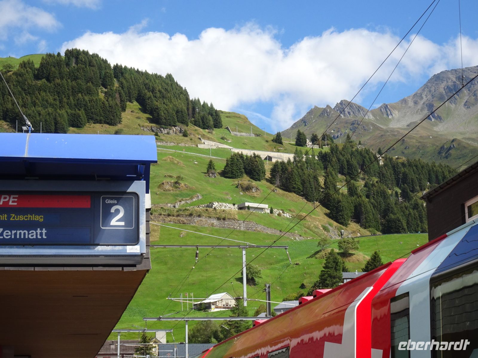 Andermatt, Blick zurück zum Oberalppass
