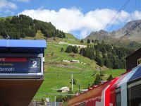 Andermatt, Blick zurück zum Oberalppass