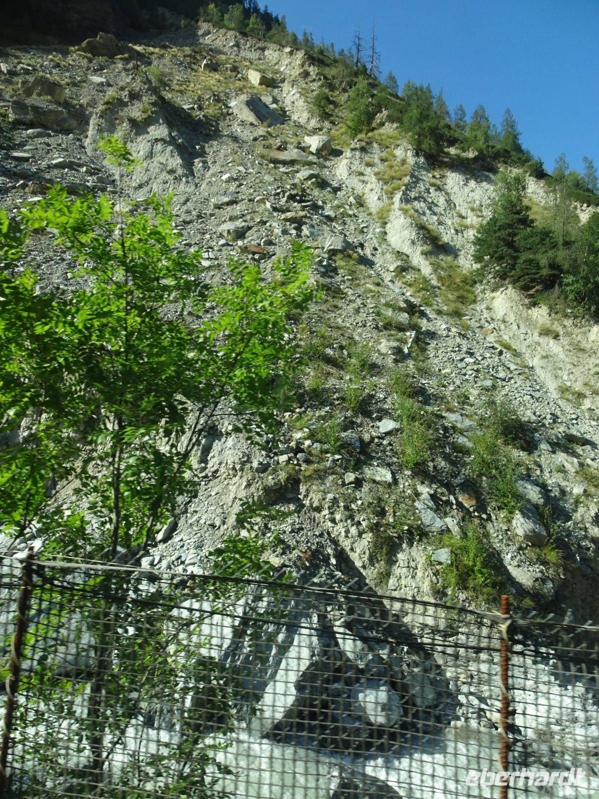 Glacierstrecke im Matter-Visptal - Rutschung