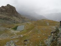 Fahrt auf das Gornergrat, Station Rotenboden, Riffelsee und Matterhorn im Nebel...