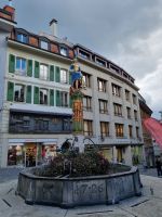 Lausanne - Paludplatz mit dem Gerechtigkeitsbrunnen