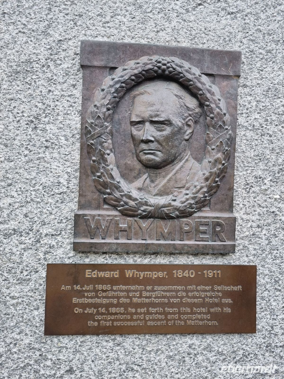 Zermatt - Edward-Whymper-Gedenktafel 