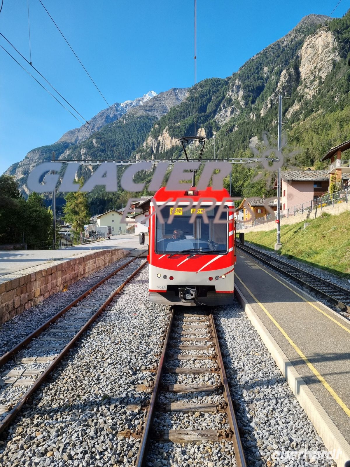 Fahrt mit dem Glacier-Express... - von Zermatt nach Brig (Mattertal)