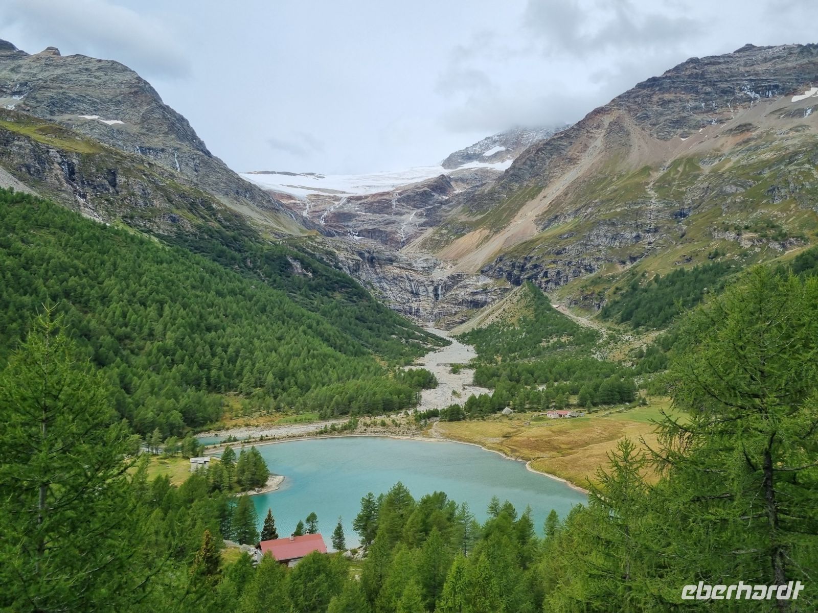 Fahrt mit dem Bernina-Express... - Palüsee mit Palü-Gletscher