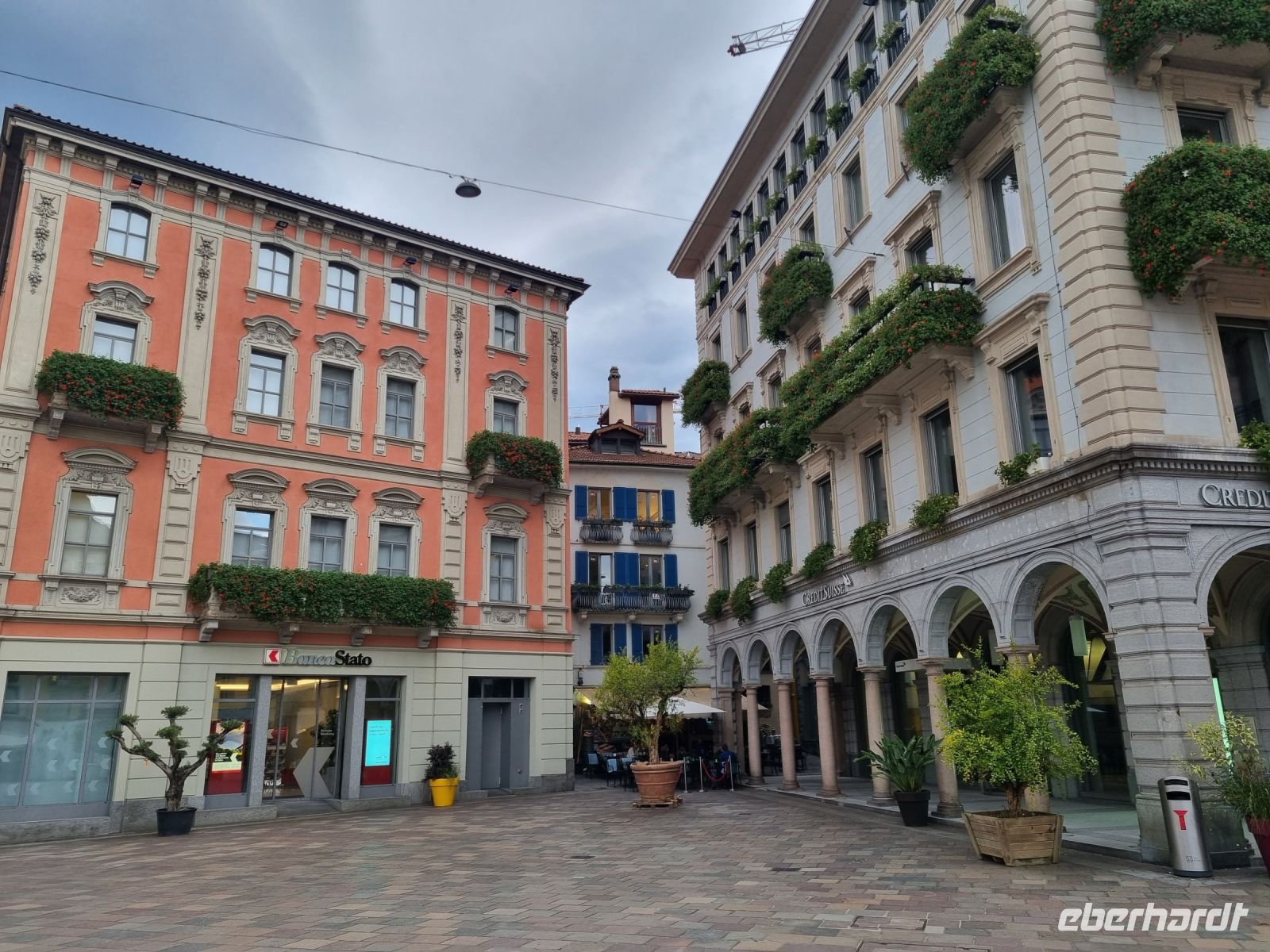 Lugano - Architektur in der Altstadt (Piazza Riforma)
