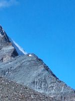 320 Zermatt - Ausflug auf das Kleine Matterhorn - Station Trockener Steg - Blick zur Hörnlihütte