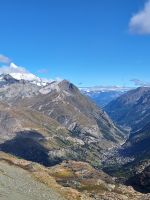 323 Zermatt - Ausflug auf das Kleine Matterhorn - Blick auf Zermatt
