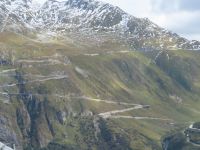382 Panoramafahrt von Zermatt nach Interlaken - Fahrt über den Grimselpass - Blick zum Bett des Rhônegletschers