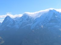442 Ausflug auf das Schildhorn - Blick zu Eiger, Mönch und Jungfrau von der Station Birg
