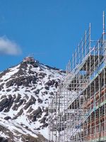 450 Ausflug auf das Schildhorn - Blick zum Gipfel von der Station Birg