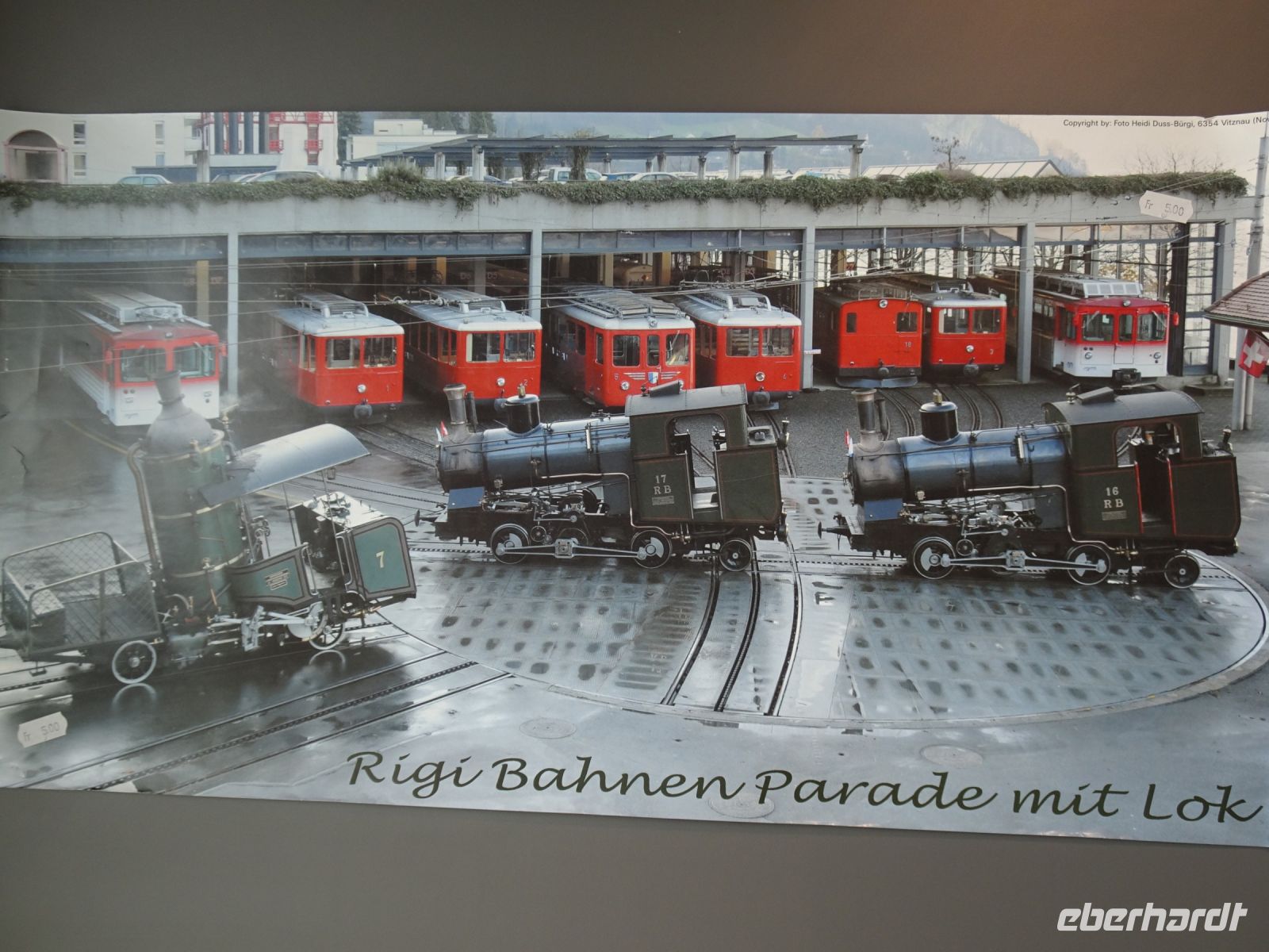 Lokparade vor dem Depot in Vitznau...