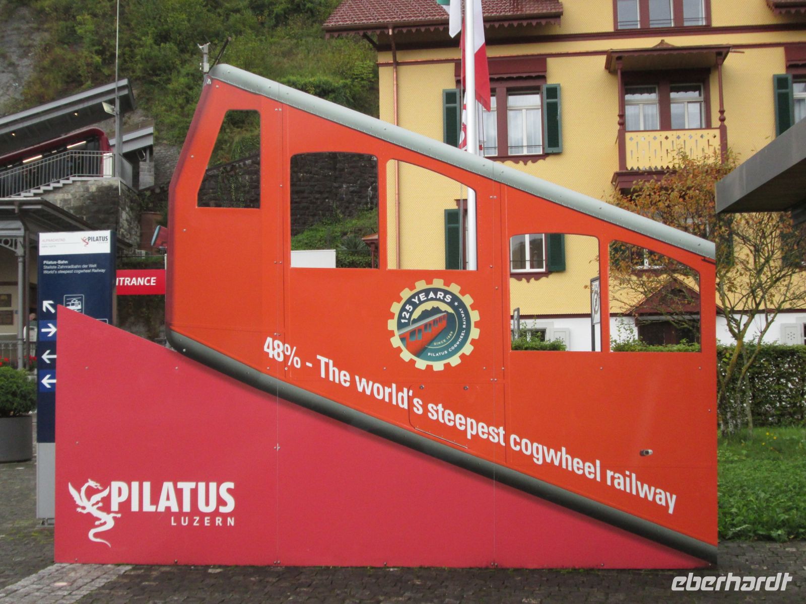 Pilatusbahn: maximale Steigung von 48%