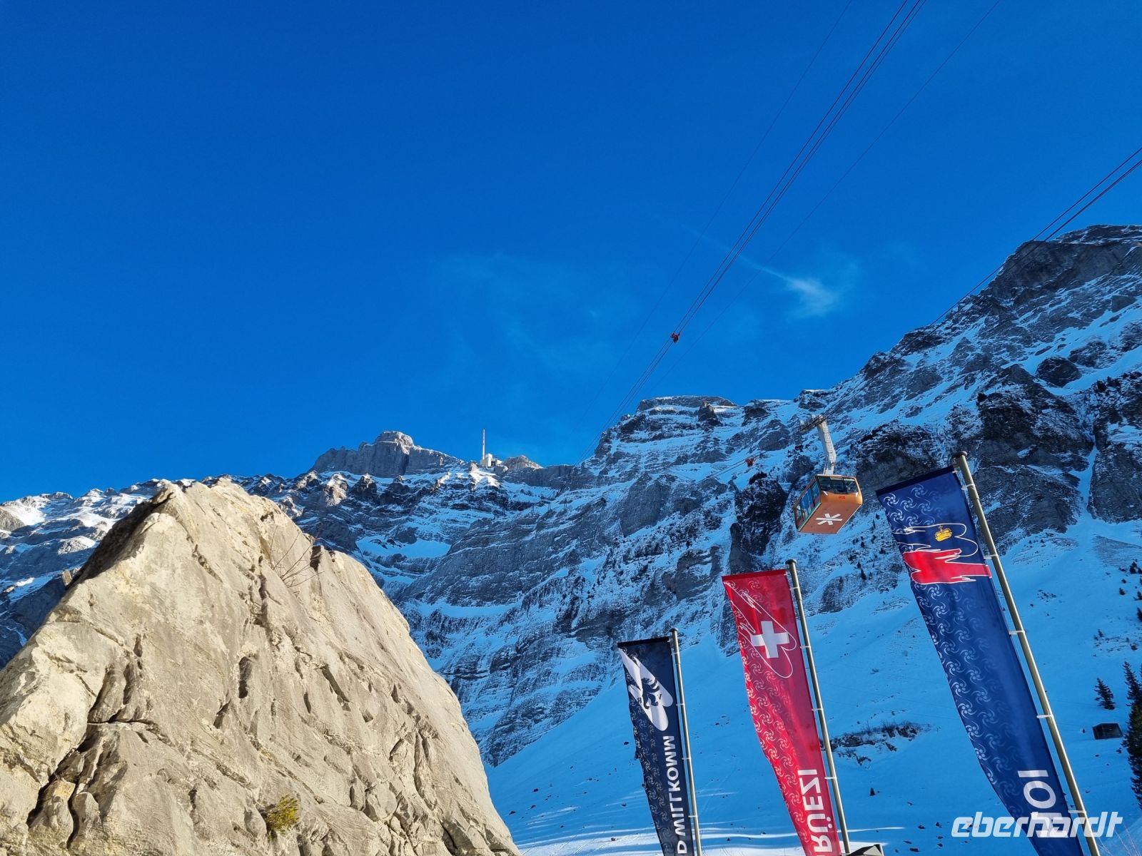Blick von der Schwägalp zum Säntis-Gipfel