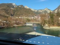 126 Fahrt auf der Strecke des Glacier Express - Zusammenfluss von Hinter- und Vorderrhein