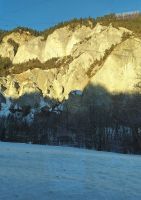 131 Fahrt auf der Strecke des Glacier Express durch die Rheinschlucht